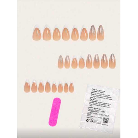 طقم 24 قطعة اظافر صناعية
