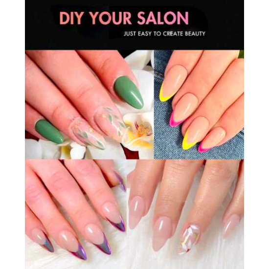 اضافر اصطناعية شفاف 120 قطعة