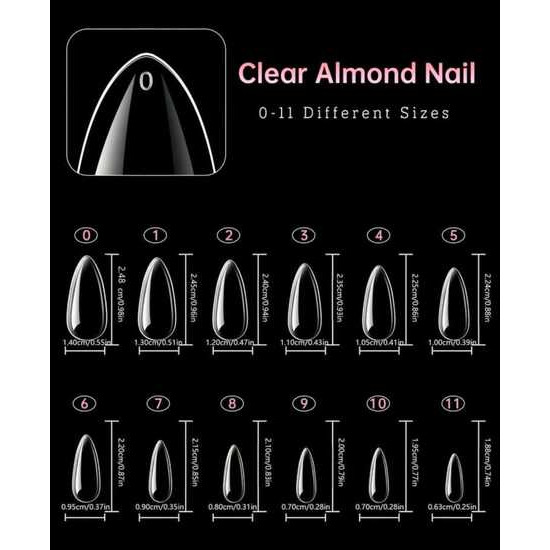 اضافر اصطناعية شفاف 120 قطعة