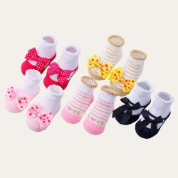 جوارب أطفال 5 ازواج قطنية جميلة للبنات الصغار