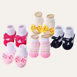 جوارب أطفال 5 ازواج قطنية جميلة للبنات الصغار