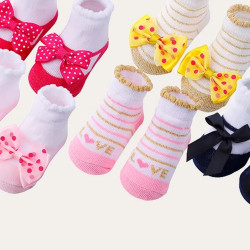 جوارب أطفال 5 ازواج قطنية جميلة للبنات الصغار