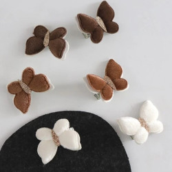 مشبك شعر بشكل فراشة 5 قطع للبنات الصغار