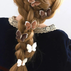 مشبك شعر بشكل فراشة 5 قطع للبنات الصغار