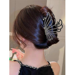 قباضة شعر حجر الراين بتصميم فراشة