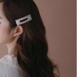 مشبك شعر مزين باللؤلؤ الصناعي - بنات - 16 قطعة