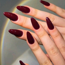 موحدة اللون تغطية كاملة أظافر اصطناعية