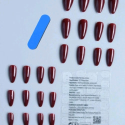 موحدة اللون تغطية كاملة أظافر اصطناعية