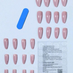 اظافر اصطناعية 24 قطعة بني فاتح