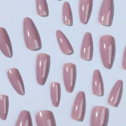 اظافر اصطناعية 24 قطعة بني فاتح