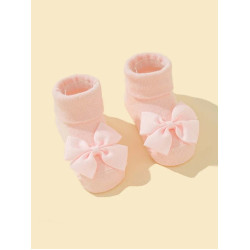 جوارب قطن مزخرف بعقدة الفراشة زوج واحد للأطفال