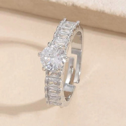 خاتم زخرفة مكعب زركونيا