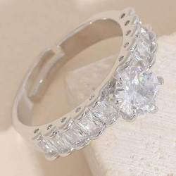 خاتم زخرفة مكعب زركونيا