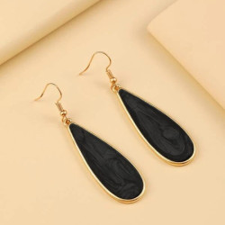 أقراط بديكور قطرة ماء