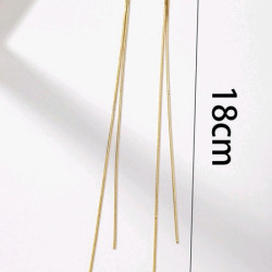 اقراط الموضة متدلية سلسلة ذهبي