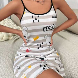 فستان نوم كامي مخطط صور رسوم كارتون