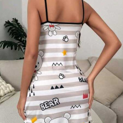 فستان نوم كامي مخطط صور رسوم كارتون