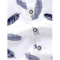 بنطلون قصير مع شميز بطباعة ريشة للاطفال الصغار