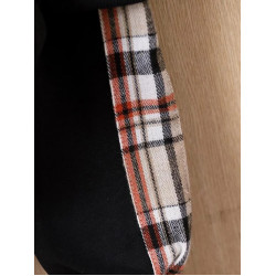 بلوفر اسود بنقش مربع وحقيبة دبدوب للأطفال 