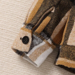 طقم شميز بطباعة مربعات وبنطلون رياضي 4-7 سنة