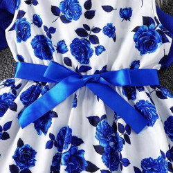 فستان بطباعة الازهار وجاكيت للبنات