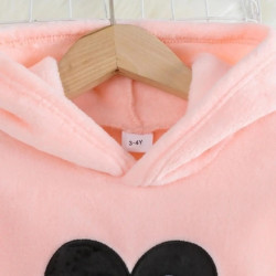 طقم قطعتين بنطلون وهودي شتوي للبنات