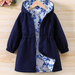 جاكيت بنات وجهين بطباعة ازهار وسادة 