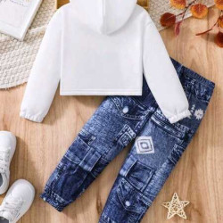 طقم هودي وبنطلون للبنات 