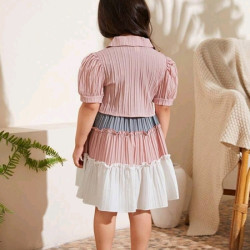 طقم فستان بناتي راقي بالوان جميلة