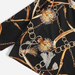 طقم بنات من 7-9 سنوات بطباعة سلسلة 