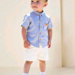 طقم ولادي قطعتين للأولاد الصغار من 6 شهر الى 3 سنوات