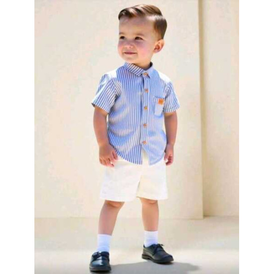 طقم ولادي قطعتين للأولاد الصغار من 6 شهر الى 3 سنوات