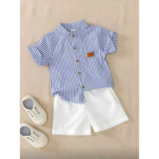 طقم ولادي قطعتين للأولاد الصغار من 6 شهر الى 3 سنوات