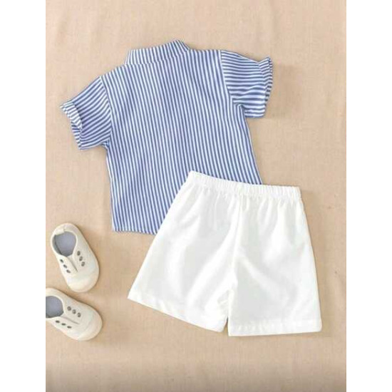 طقم ولادي قطعتين للأولاد الصغار من 6 شهر الى 3 سنوات