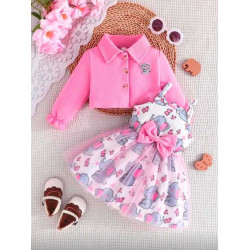 طقم بناتي قطعتين من 6 شهر الى 3 سنوات 