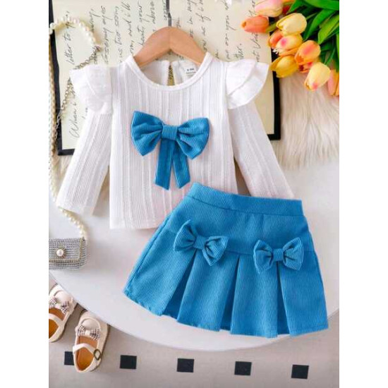 طقم تنورة وبلوزة للبنات الصغار 