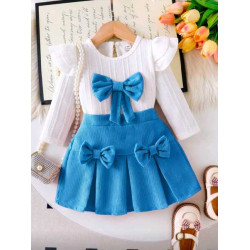 طقم تنورة وبلوزة للبنات الصغار 