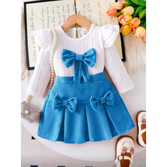 طقم تنورة وبلوزة للبنات الصغار 