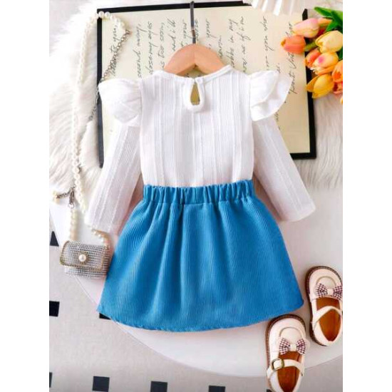 طقم تنورة وبلوزة للبنات الصغار 