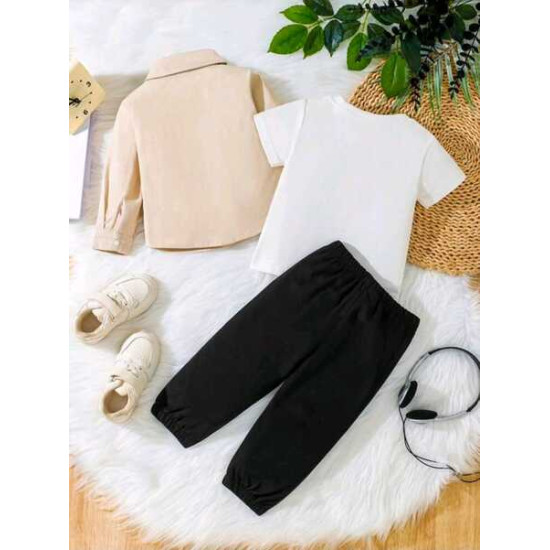 طقم أولاد صغار كاجوال 3 قطعة