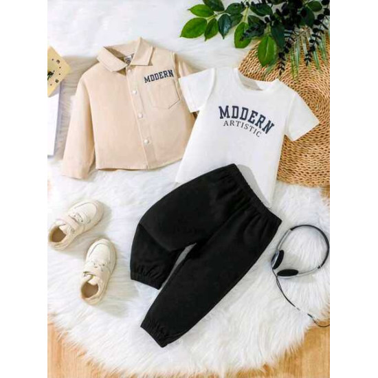 طقم أولاد صغار كاجوال 3 قطعة