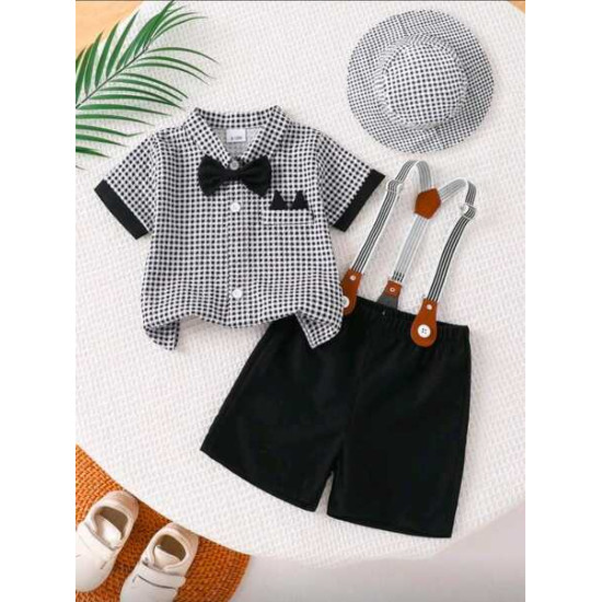 طقم بقبعة أولاد 4 قطعة