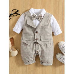 جمبسوت مربعات للأولاد الصغار بفيونكة