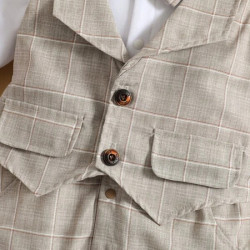 جمبسوت مربعات للأولاد الصغار بفيونكة