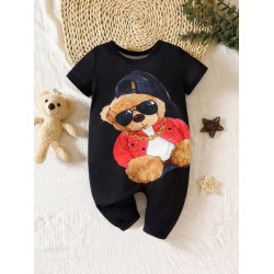 جمبسوت اسود بطباعة دب للاطفال