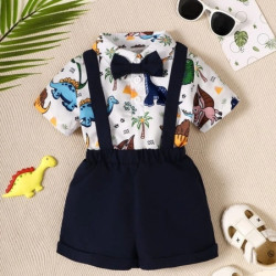 طقم 2 قطعة رسوم ديناصور ملونة للأولاد الصغار