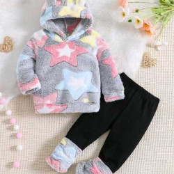طقم بناتي شتوي للبنات الصغار 