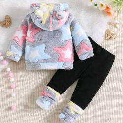 طقم بناتي شتوي للبنات الصغار 