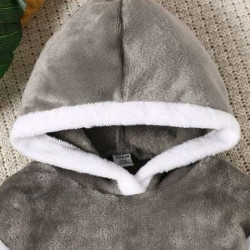 هودي وبنطلون باندا مطرز لونين للأولاد والبنات