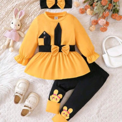 طقم للمواليد البنات 3 قطعة